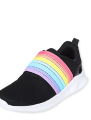 Zapatillas deportivas de malla arcoíris para niñas