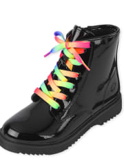 Girls Lace Up Booties