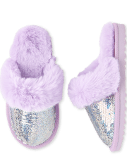 Girls Flip Sequin Slippers