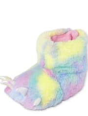 Toddler Girls Tie Dye Monster Slippers