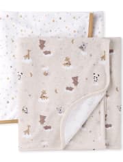 Unisex Baby Bear Swaddle Blanket 2-Pack