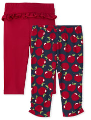 Baby Girls Apple Pants 2-Pack