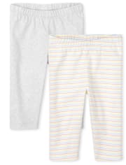 Unisex Baby Striped Pants 2-Pack