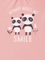 Lot de 4 bodys panda pour bébé fille