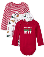 Baby Christmas Bodysuit 3-Pack