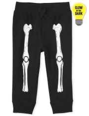 Unisex Baby And Toddler Glow Skeleton Jogger Pants