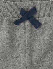 Baby And Toddler Boys Striped Fleece Jogger Pants 2-Pack