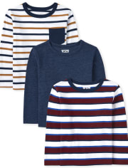 Baby And Toddler Boys Striped Top 3-Pack