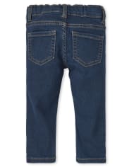 Baby And Toddler Girls Stretch Knit Denim Jeggings