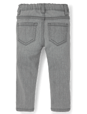 Jeggings de sarga de punto elástico para bebés y niñas pequeñas
