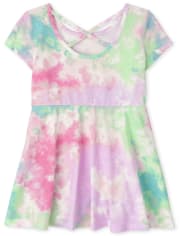 Baby And Toddler Girls Tie Dye Cut Out Everyday Dress 2-Pack