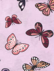 Lot de 2 robes de tous les jours à pois papillon pour petites filles