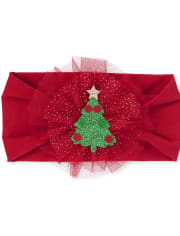 Baby Girls Christmas Tree Headwrap