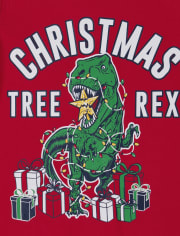 Kids Famille assortie phosphorescent de Noël Tree-Rex Snug Fit coton Pyjama
