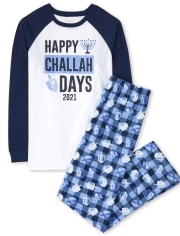 Pijama de algodón y forro polar unisex para adultos a juego Family Challah Days