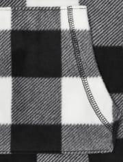 Pijama de forro polar a cuadros de búfalo familiar a juego para adultos unisex