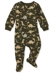 Baby And Toddler Boys Dino Fleece One Piece Pajamas