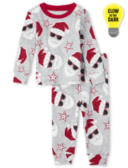 Bébé Et tout-petit Famille assorti phosphorescent Santa Snug Fit coton Pyjama