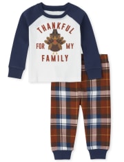 Unisex Baby And Toddler Matching Family Thanksgiving Snug Fit Cotton Pajamas