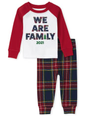 Unisex Baby And Toddler Matching Family We Are Family Snug Fit Cotton Pajamas