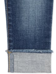 The Childrens Place Girls Roll Cuff Super Skinny Jeans