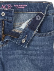 Girls Paint Splatter Girlfriend Jeans