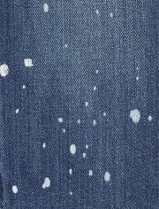 Girls Paint Splatter Girlfriend Jeans