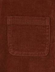 Girls Button Corduroy Skirt