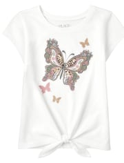 Girls Tie Front Top