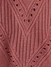 Girls Chevron Stitched Sweater
