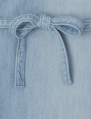 Girls Chambray Shirt Dress