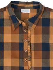 Womens Matching Family Plaid Shirt Dress
