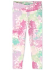 Girls Tie Dye Hi-Rise Leggings