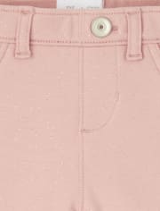 Jeggings de felpa francesa con purpurina para niñas