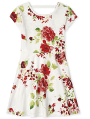 Girls Floral Cut Out Everyday Dress