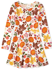Girls Pumpkin Everyday Dress