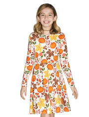 Girls Pumpkin Everyday Dress