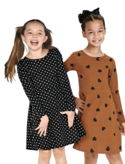 Girls Heart Dot Everyday Dress 2-Pack