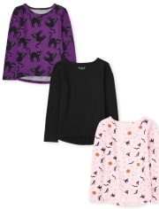 Girls Halloween Top 3-Pack