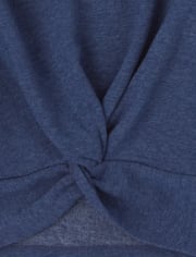 Sudadera de vellón con parte delantera torcida para niñas
