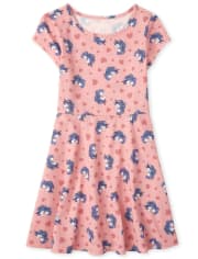Vestido Niña Estampado Skater