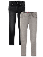 Girls Knit Denim Jeggings 2-Pack