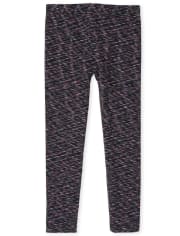 Leggings con forro polar de tinte espacial para niñas