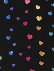 Leggings con forro polar de corazón para niñas