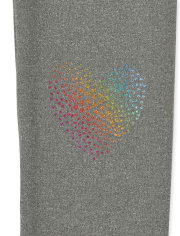Girls Heart Fleece Lined Leggings