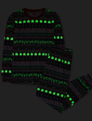 Adult Glow Christmas Fairisle Cotton Pajamas