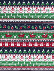 Adult Glow Christmas Fairisle Cotton Pajamas