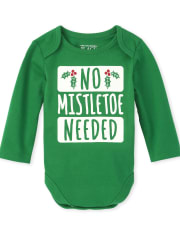 Unisex Baby Mistletoe Graphic Bodysuit