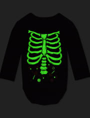 Body graphique squelette assorti pour bébé unisexe