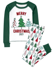 The Children's Place Unisex Kids Matching Family Christmas Tree Snug Fit Cotton Pajamas